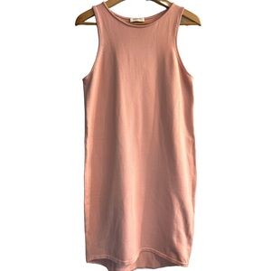 Aritzia BABATON Pink Sleeveless Stretch Knit Shift Dress Size Small
